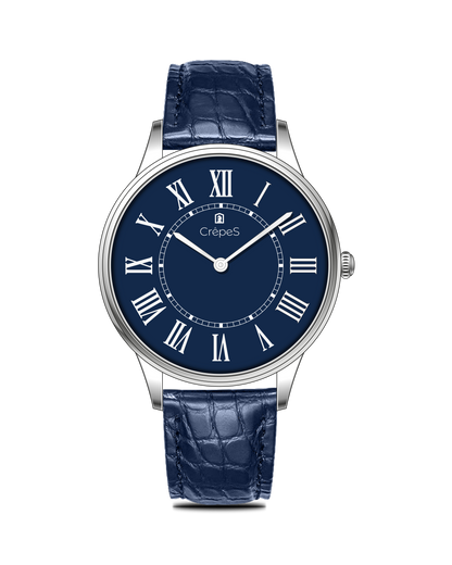 ROMAN EDGE LEATHER STRAP WATCH WITH JAPANESE MOVEMENT | MEN