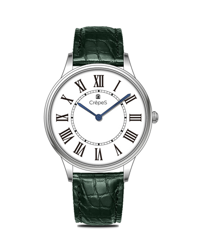 ROMAN EDGE LEATHER STRAP WATCH WITH JAPANESE MOVEMENT | MEN