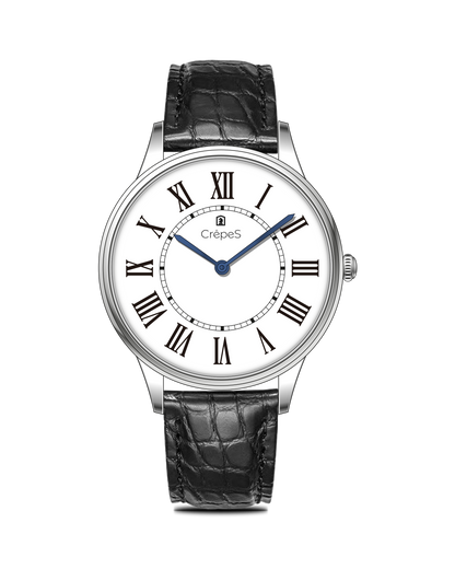 ROMAN EDGE LEATHER STRAP WATCH WITH JAPANESE MOVEMENT | MEN