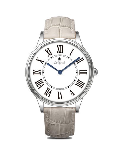 ROMAN EDGE LEATHER STRAP WATCH WITH JAPANESE MOVEMENT | MEN