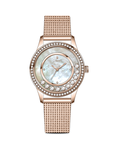 STARLIT STAINLESS STEEL STRAP WATCH WITH JAPANESE MOVEMENT | WOMEN