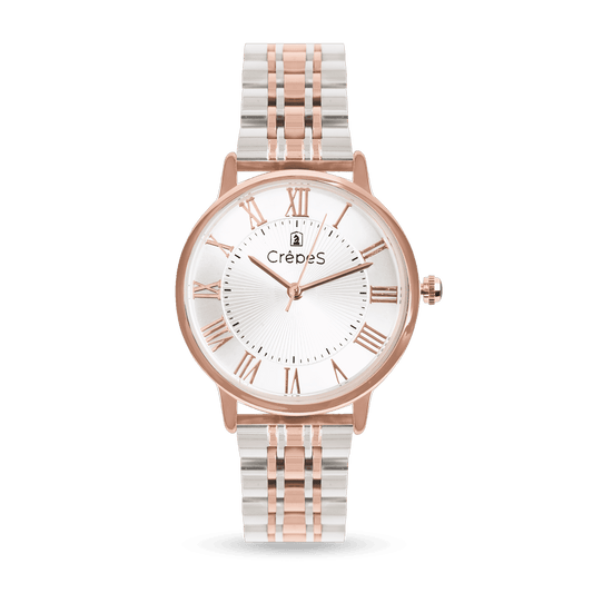 RAY ROMAN DUO TONE-ROSE GOLD STAINLESS STEEL | WOMEN