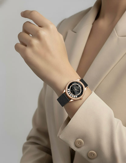 STARLIT STAINLESS STEEL STRAP WATCH WITH JAPANESE MOVEMENT | WOMEN