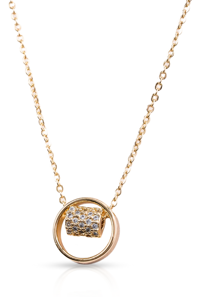 CrepeS Circle Ring Pendant in Gold Necklace | Women