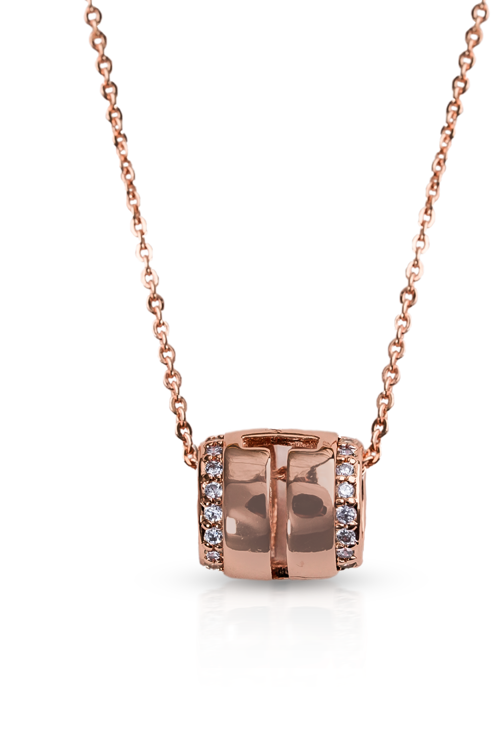 CrepeS Cylindrical Pendant in Rose Gold Necklace | Women