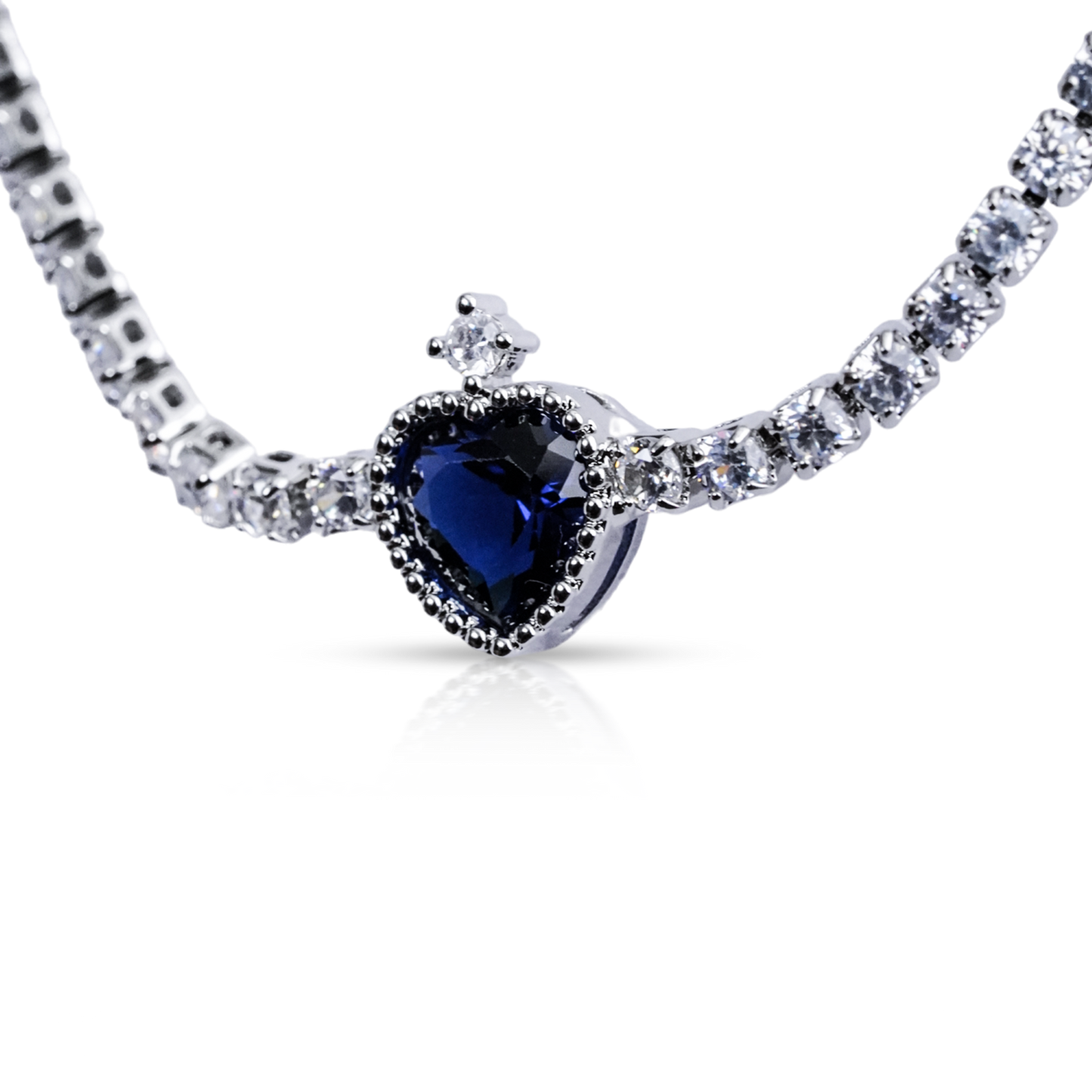 CrepeS Blue Stone Heart Necklace | Women