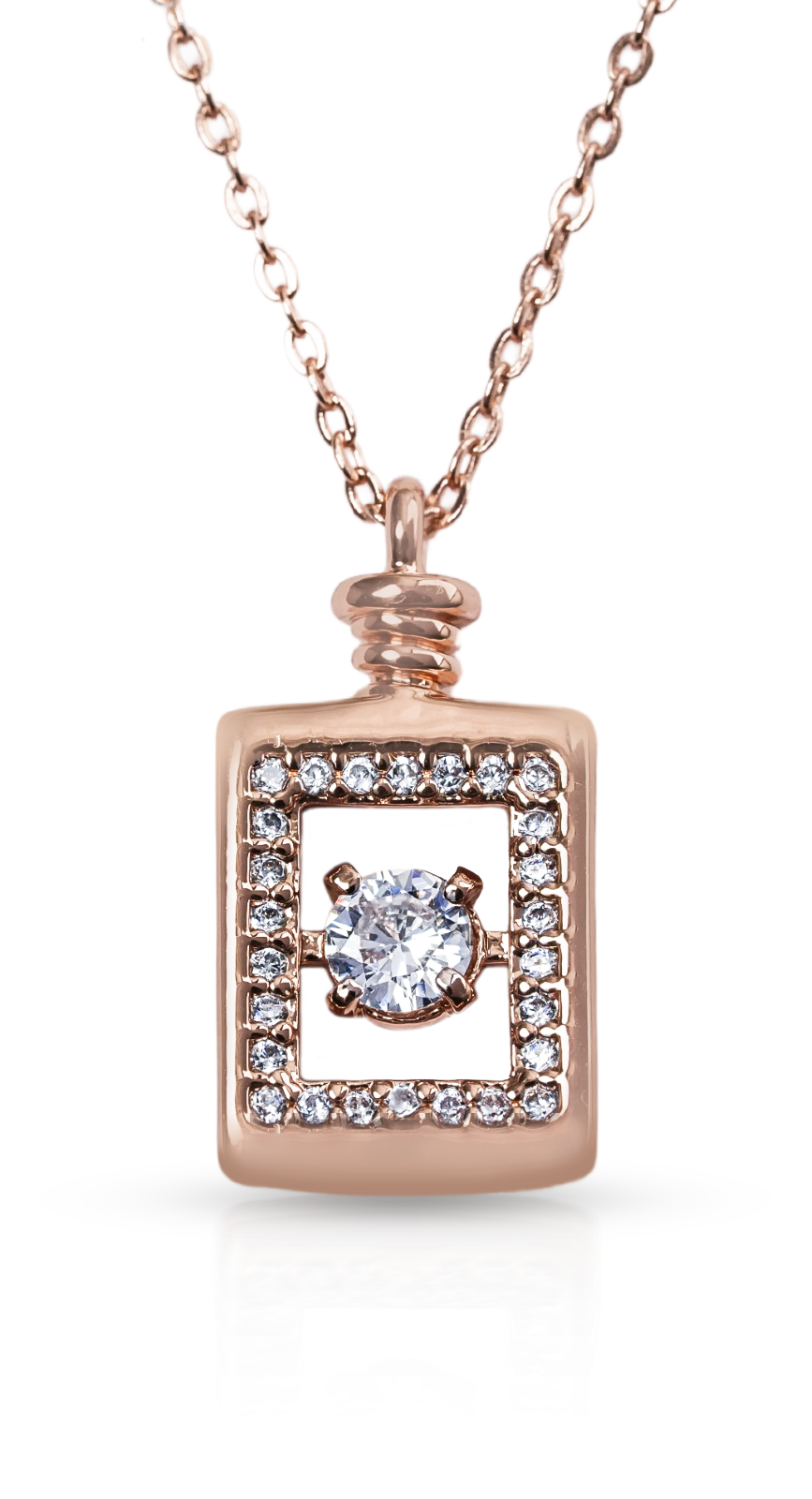 CrepeS Bottle Pendant in Rose Gold Necklace | Women