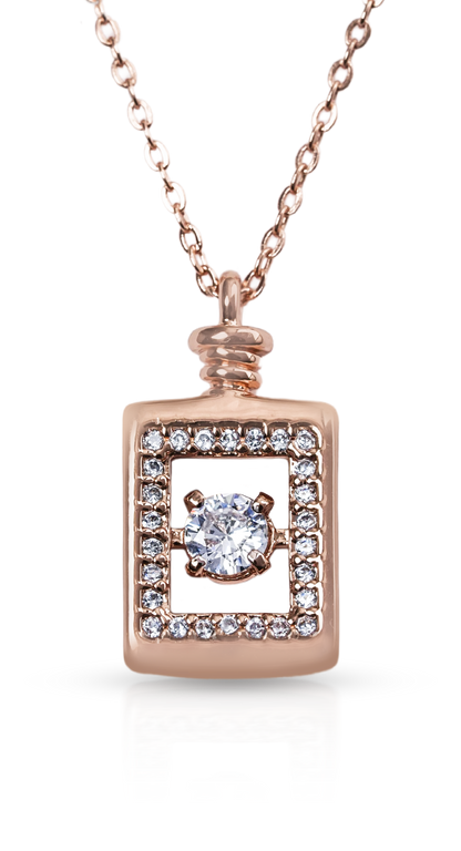 CrepeS Bottle Pendant in Rose Gold Necklace | Women