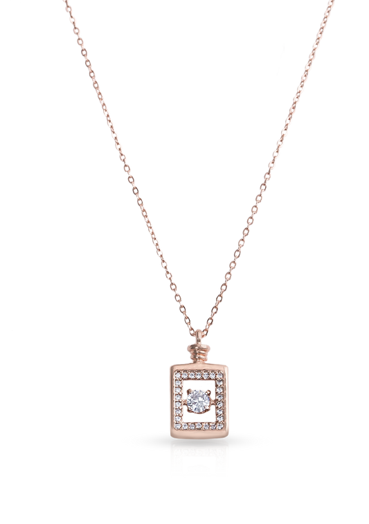 CrepeS Bottle Pendant in Rose Gold Necklace | Women