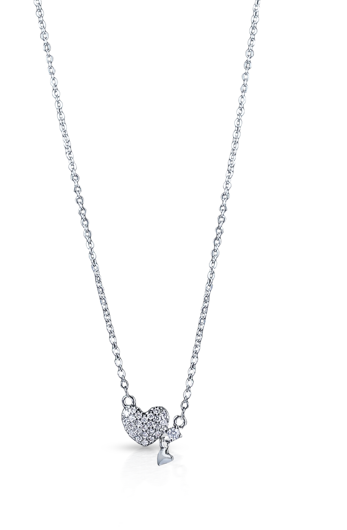 CrepeS Little Heart Pendant in Silver Necklace | Women