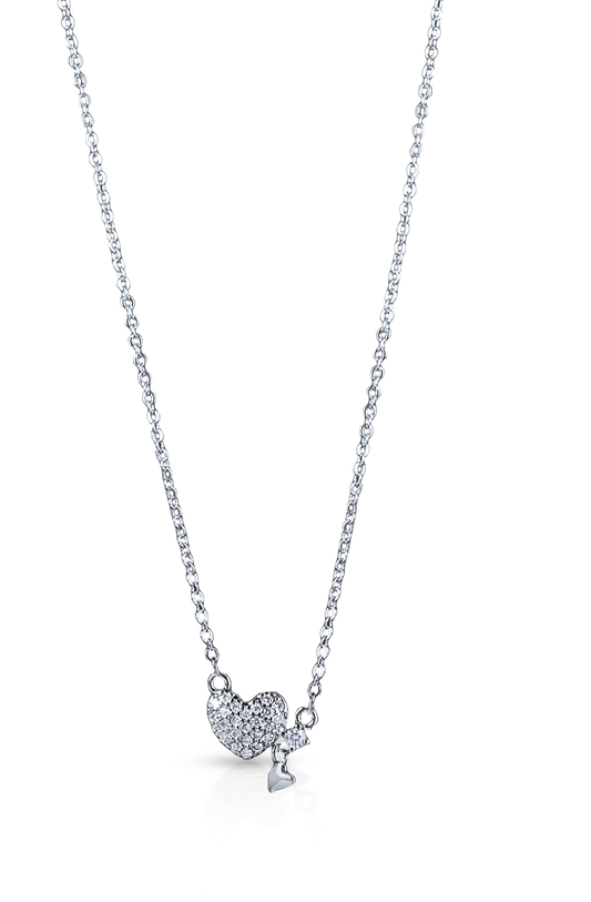 CrepeS Little Heart Pendant in Silver Necklace | Women