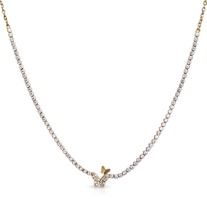 CrepeS Stone Butterfly in Gold Necklace | Women