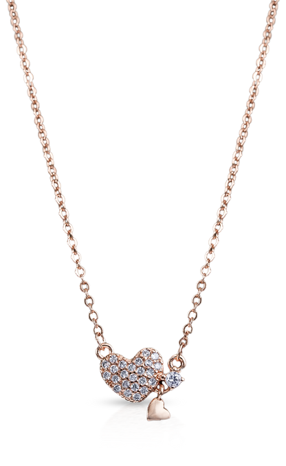 CrepeS Little Heart Pendant in Rose Gold Necklace | Women