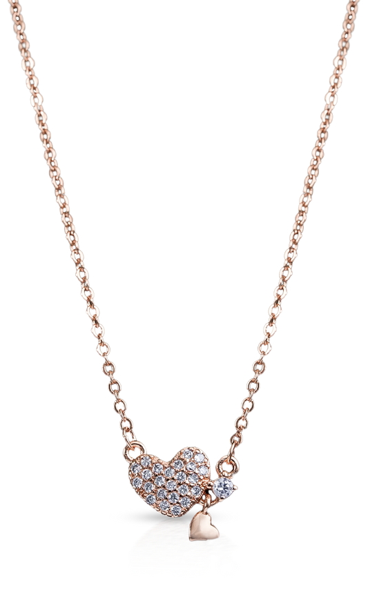 CrepeS Little Heart Pendant in Rose Gold Necklace | Women