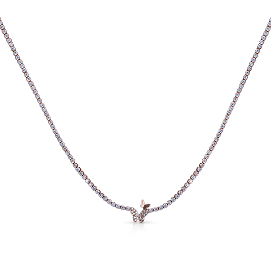 CrepeS Stone Butterfly in Rose Gold Necklace | Women