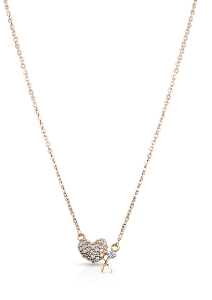 CrepeS Little Heart Pendant in Gold Necklace | Women