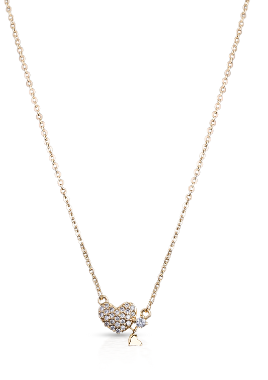 CrepeS Little Heart Pendant in Gold Necklace | Women