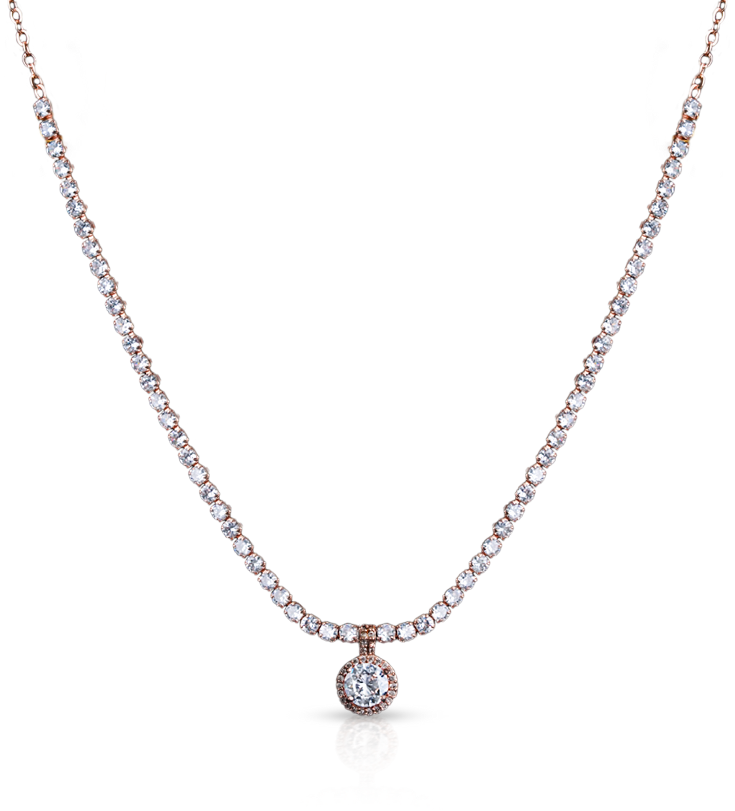 CrepeS Stone Circle in Rose Gold Necklace | Women