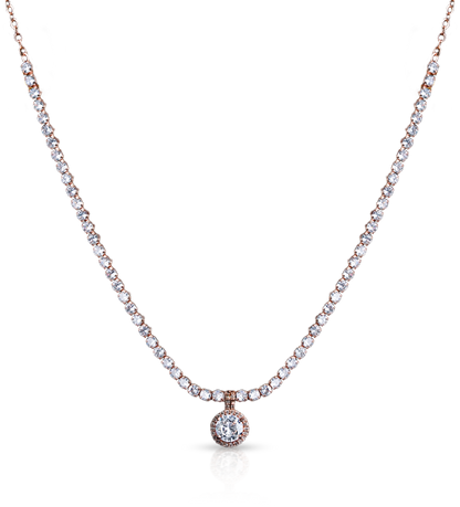 CrepeS Stone Circle in Rose Gold Necklace | Women