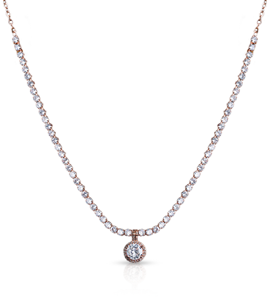 CrepeS Stone Circle in Rose Gold Necklace | Women