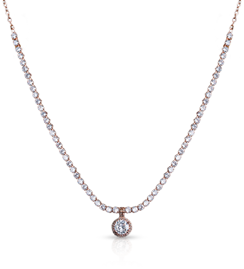 CrepeS Stone Circle in Rose Gold Necklace | Women