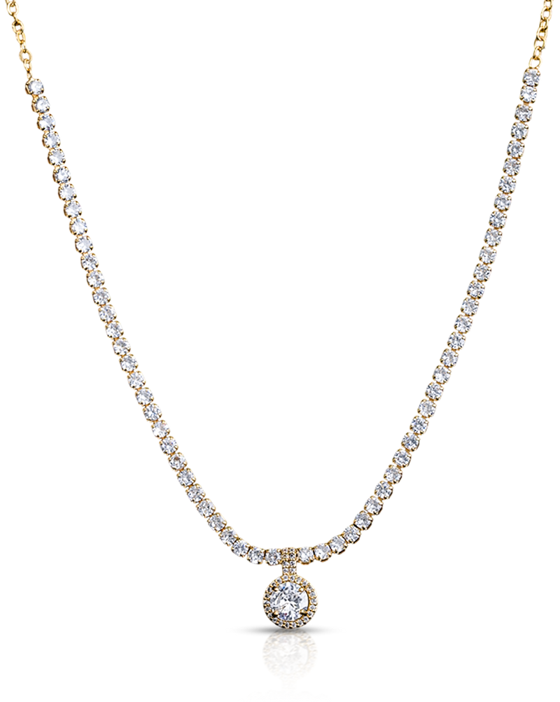 CrepeS Stone Circle in Gold Necklace | Women