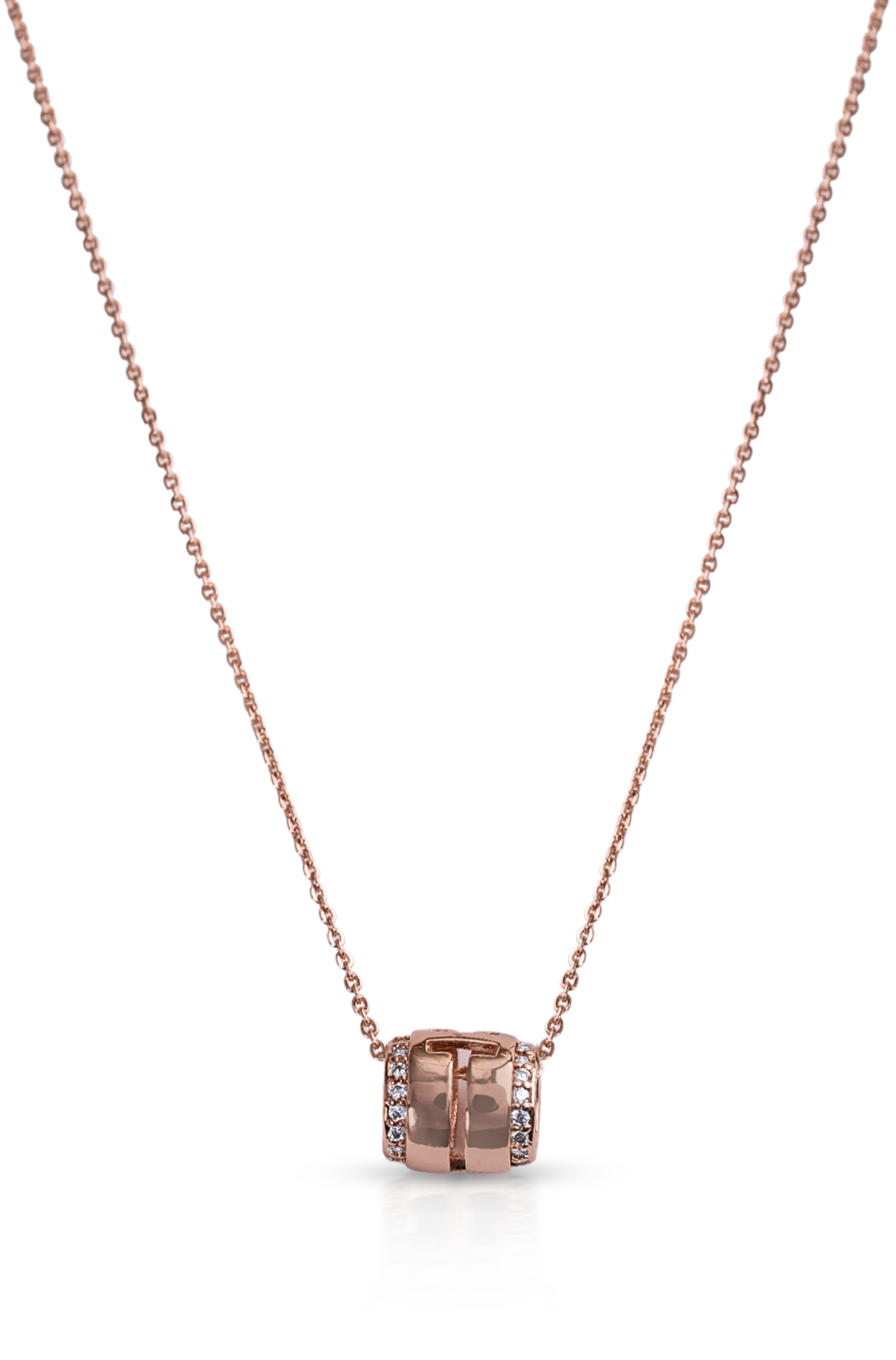 CrepeS Cylindrical Pendant in Rose Gold Necklace | Women