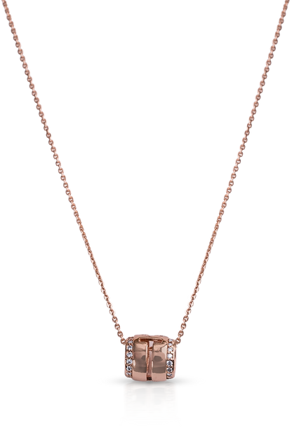 CrepeS Cylindrical Pendant in Rose Gold Necklace | Women