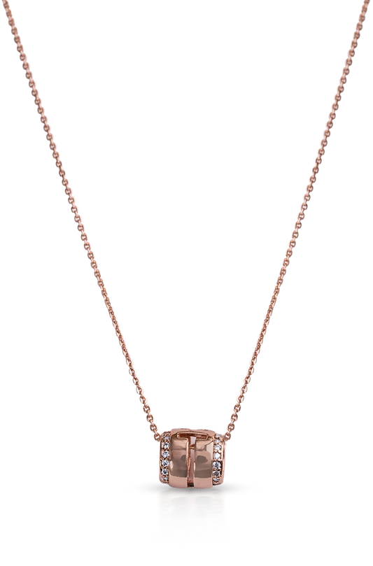 CrepeS Cylindrical Pendant in Rose Gold Necklace | Women